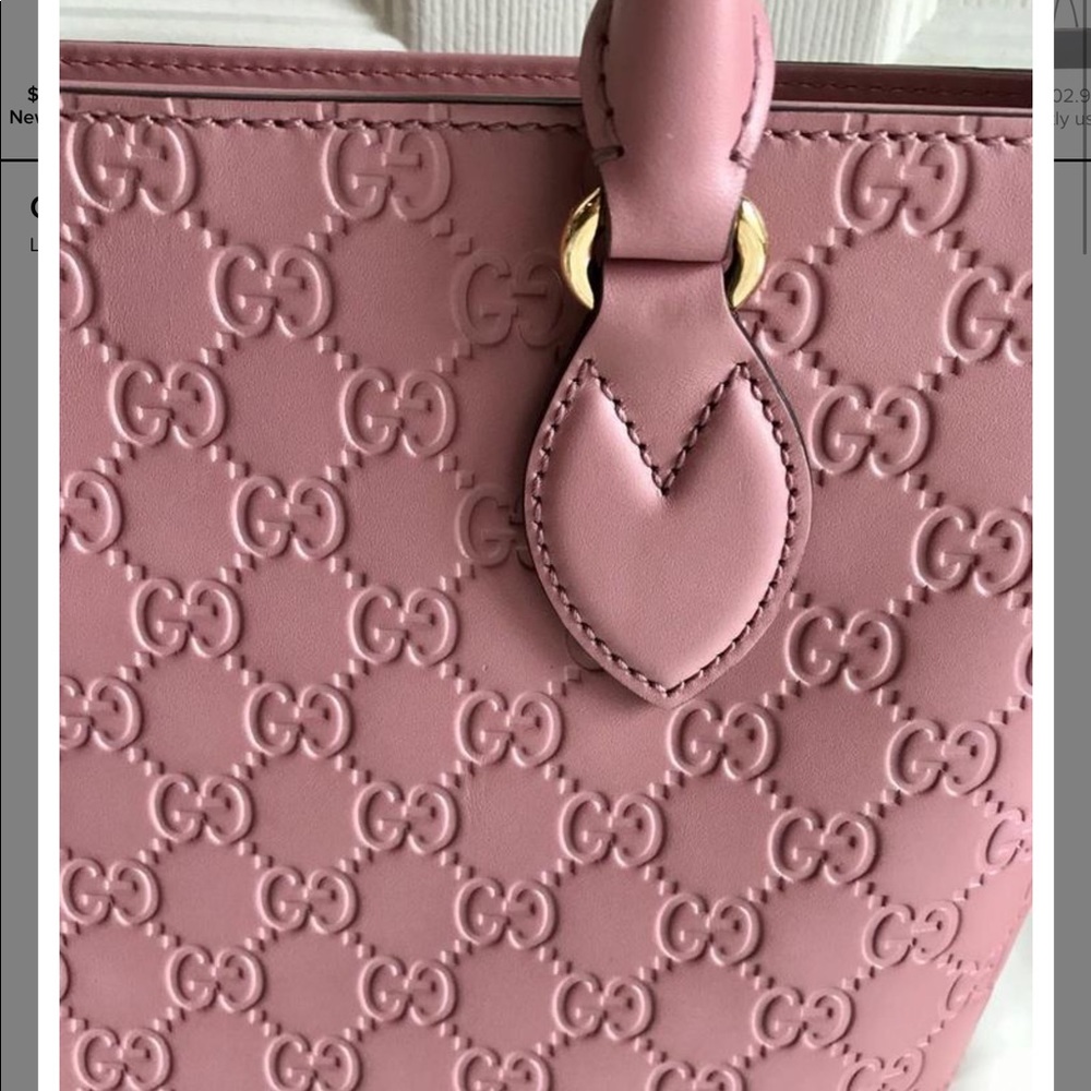 Gucci 💯 % Authentic pink leather Satchel - Picture 4 of 11